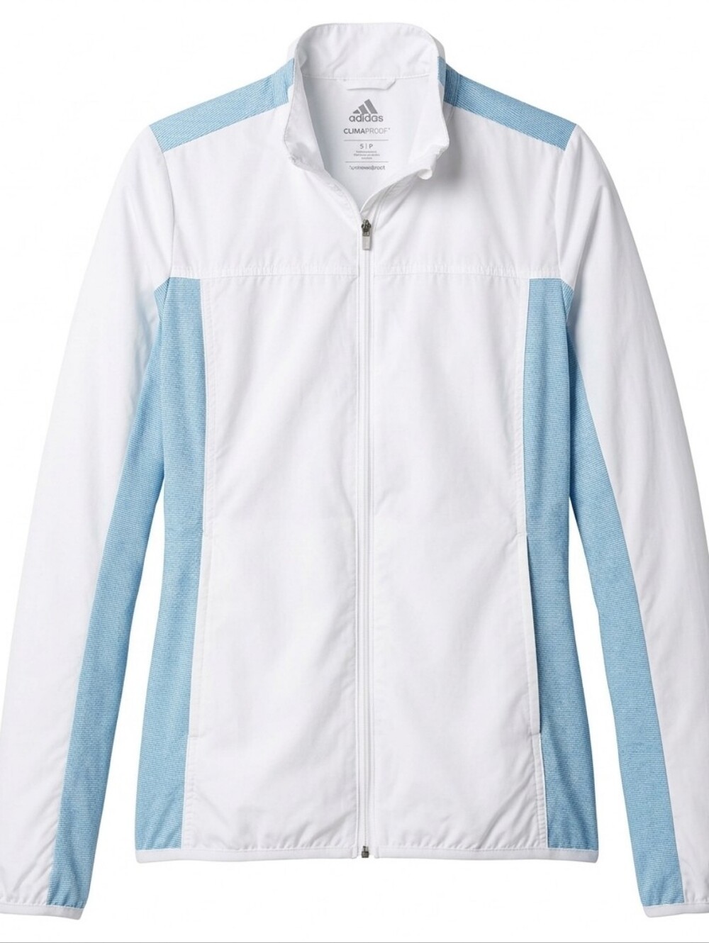 Adidas ClimaProof Women's Full Zip Golf Jacket White Blue S